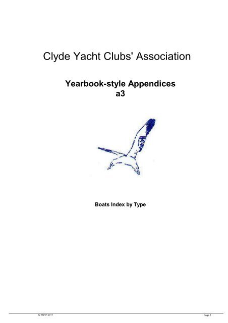 Yearbook-style Appendices a3 - The Clyde Yacht Clubs Association